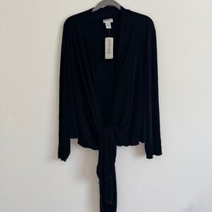 NWT Chico's Travelers Black Travelette Jacket